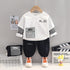 Spring and Autumn Boys Round Long Sleeve Set Two-Piece Set